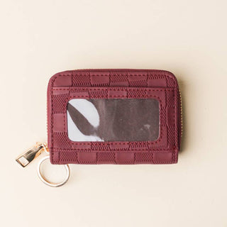 The Darling Effect Zip Around Wallet - Plum Check