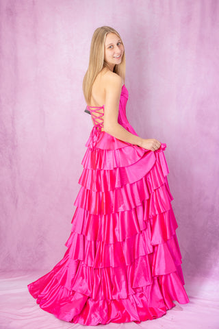Sherri Hill 57686 - Bright Fuchsia Size 2