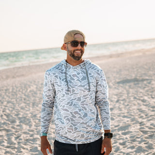 Burlebo White Camo Performance Hoodie