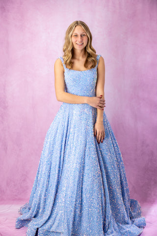 Sherri Hill 55093 - Light Blue Size 4