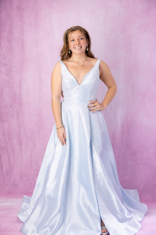 Sherri Hill 56990 - Ice Blue Size 10