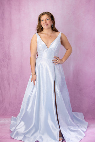 Sherri Hill 56990 - Ice Blue Size 10