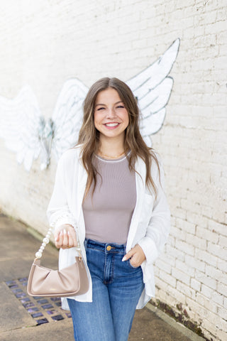 Taupe Lightweight Sweater Tank