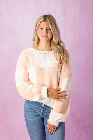 Strawberry Checkered Sweater