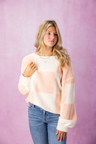 Strawberry Checkered Sweater