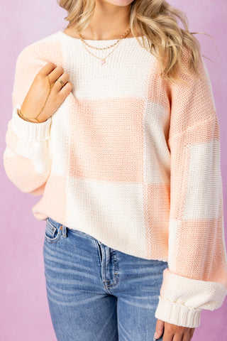 Strawberry Checkered Sweater