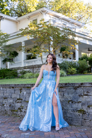 Sherri Hill 55061 - Light Blue Size 6