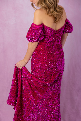 Sherri Hill 55202 - Fuchsia Size 6