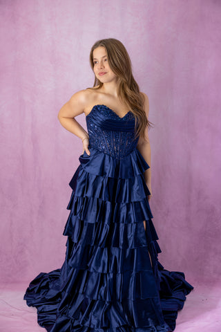 Sherri Hill 57556 - Navy Size 6