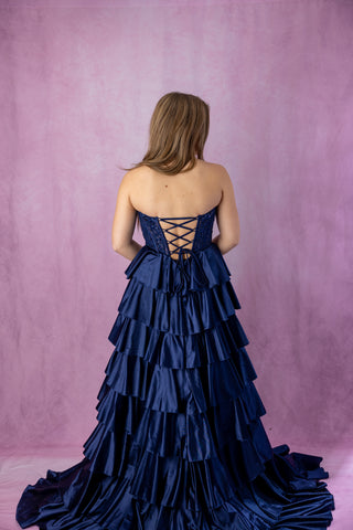 Sherri Hill 57556 - Navy Size 6