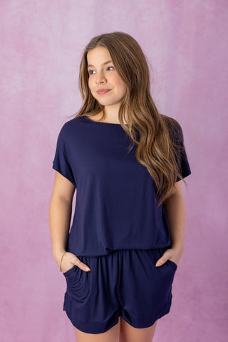 Navy Modal Shorts