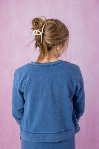 Z Supply Daily Knit Denim Cardigan - Vintage Indigo