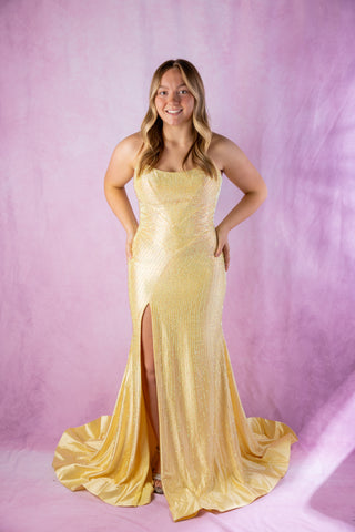 Sherri Hill 57660 - Yellow Size 8
