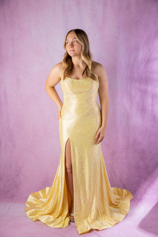 Sherri Hill 57660 - Yellow Size 8