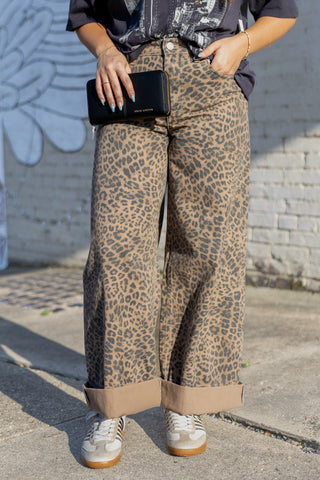 Z Supply Marli Denim Leopard Pant
