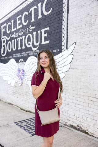 Maroon Modal Mini Dress