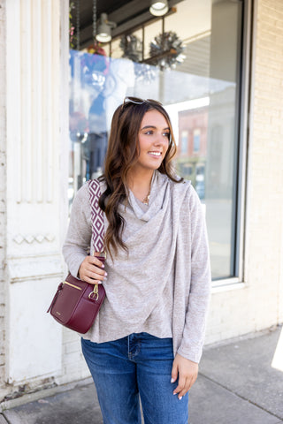 Light Mocha 2-in-1 Cardigan