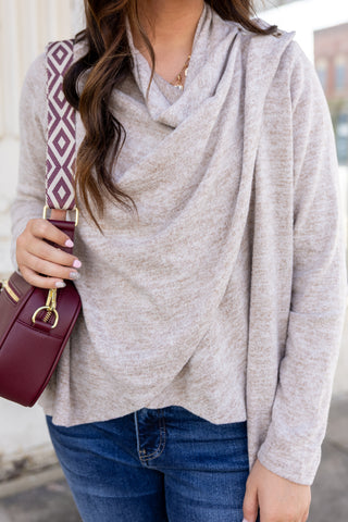 Light Mocha 2-in-1 Cardigan
