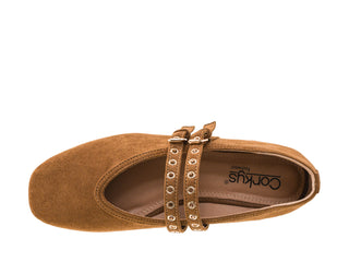 Corkys Footwear All Eyes on Me Mary Jane Shoe - Camel Faux Suede