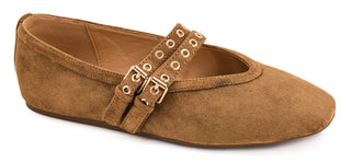 Corkys Footwear All Eyes on Me Mary Jane Shoe - Camel Faux Suede