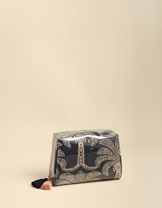 Spartina 449 Large Cosmetic Pouch Bridge Street Palms Black