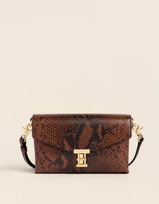 Spartina 449 Siren Victoria Leather Crossbody - Brown Python