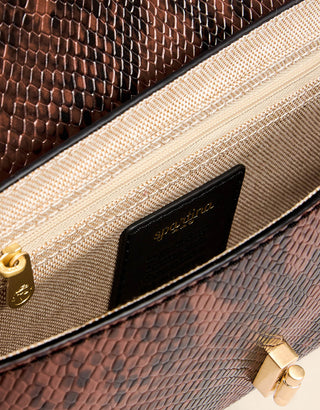 Spartina 449 Siren Victoria Leather Crossbody - Brown Python