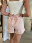 Light Pink Mineral Wash Shorts