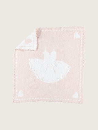 Barefoot Dreams CozyChic® Scalloped Receiving Blanket - Pink/White/Tutu