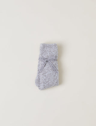 Barefoot Dreams CozyChic® Heathered Socks - Oyster/White