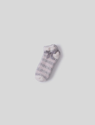 CozyChic® Heathered Stripe Ankle Sock Set - Dove Gray/Multi