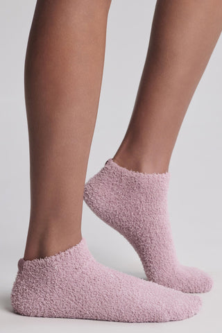Barefoot Dreams Cozychic Heathered Stripe Ankle Sock Set - Teaberry Multi