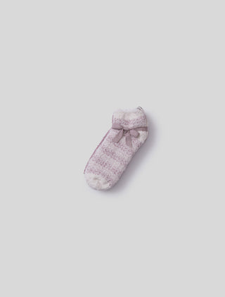 Barefoot Dreams Cozychic Heathered Stripe Ankle Sock Set - Teaberry Multi