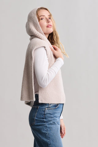 Barefoot Dreams Cozychic Ribbed Baclava - Stone (One Size)