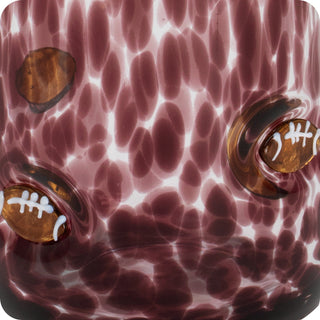 Swig Life Maroon Football Charm Glass 17 oz.