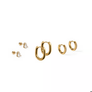 LINNY CO Huggie & Screwback Stud Set - Pasadena