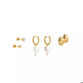 LINNY CO Huggie & Screwback Stud Set - Napa