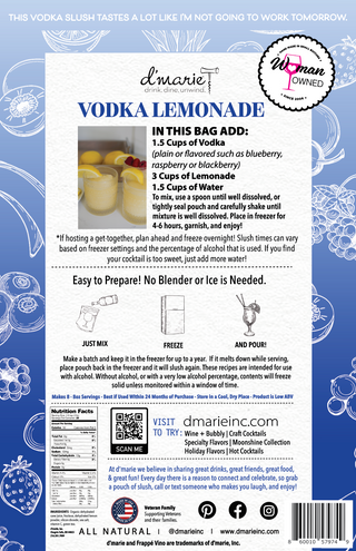 D'Marie Vodka Lemonade Slush Mix