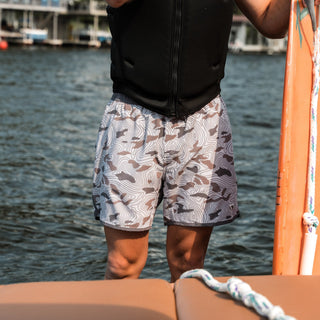 Burlebo Swim Trunk - Topo Desert Camo