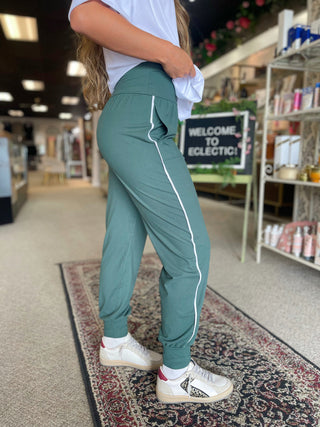 Dark Green Butter Soft Stretch Joggers