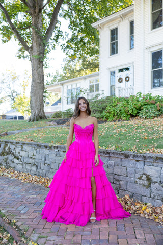Sherri Hill 56911 - Bright Fuchsia Size 2