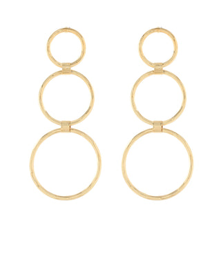 Gold Graduated Round Earrings