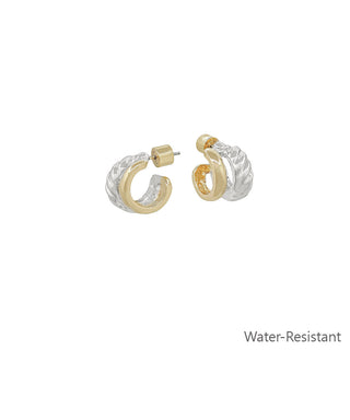 Two Toned Layered Hoop Earrings