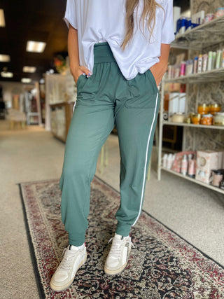 Dark Green Butter Soft Stretch Joggers
