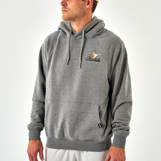 Burlebo Fleece Hoodie - Ducks Flying In - Dark Heather Grey
