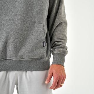 Burlebo Fleece Hoodie - Ducks Flying In - Dark Heather Grey