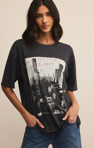 Z Supply Big Apple City Tee Black Sand