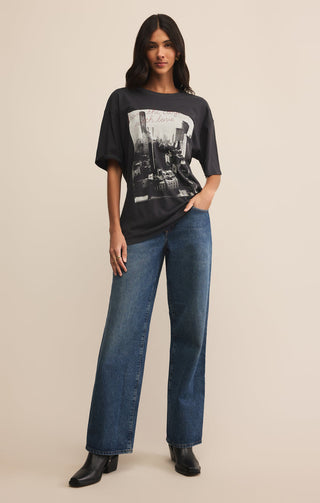 Z Supply Big Apple City Tee Black Sand