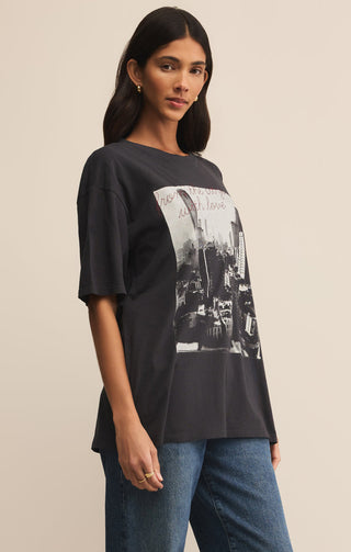 Z Supply Big Apple City Tee Black Sand