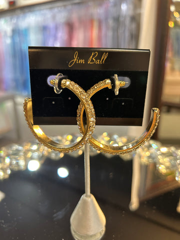 Jim Ball Earrings PV405 - Lt. Gold/Gold
